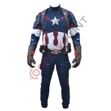Avengers Age of Ultron Captain America Steve Rogers Costume with Accessories ( Textured Stretch Fabric )