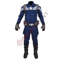 Captain America Stealth Strike Costume Suit with Accessories (Textured Stretch Fabric )