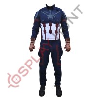 Avengers: Infinity War Captain America Steve Rogers Costume Suit (Textured Stretch Fabric )