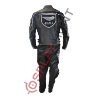 Men Buell Motorcycle Leather Suit / Buell Moto Leather Suit With CE Armour Padding