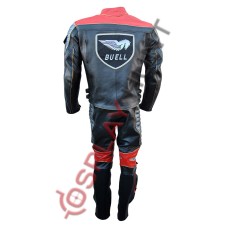 Men Buell Motorcycle Leather Suit Red / Buell Moto Leather Suit With CE Armour Padding