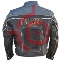 Men Genuine Triumph Biker Leather Jacket / Triumph Motorcycle Jacket