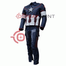 Avengers Age of Ultron Captain America Steve Rogers Costume Leather Suit / Avenger 2 Age of Ultron Suit