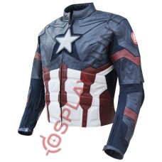 Captain America Civil war Steve Rogers Costume Leather Jacket United We Stand/Divided We Fall