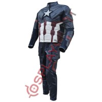 Captain America Civil war Steve Rogers Full Costume Leather suit United We Stand/Divided We Fall