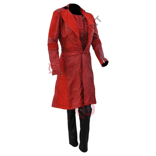Captain America Civil War Scarlet Witch Elizabeth Olsen Costume Leather Suit