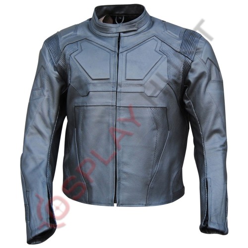 Men Gray Tom Cruise Oblivion Motorcycle Leather Jacket / Jack Harper Oblivion Jacket